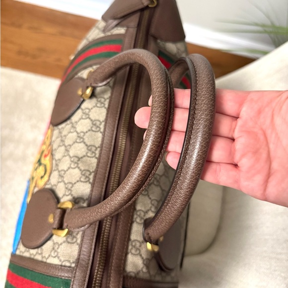 Authentic GUCCI unisex travel bag brown monogram coated canvas - Picture 10 of 16